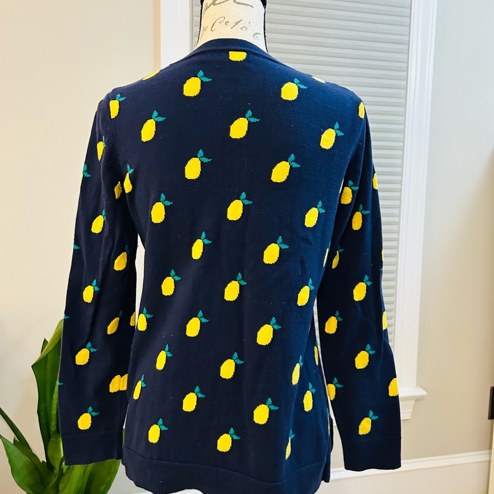 Old Navy Blue Sweater with Yellow Lemon Design - Picture 3 of 5